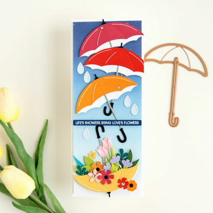 Umbrellas and Flowers Metal Cutting Dies