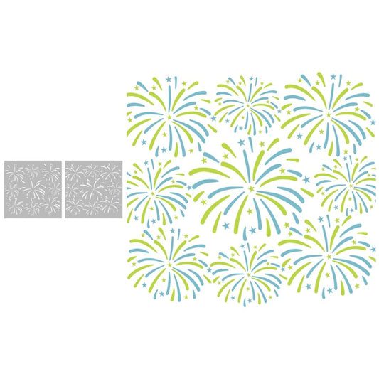 Fireworks Background DIY Painting Hollow Stencil