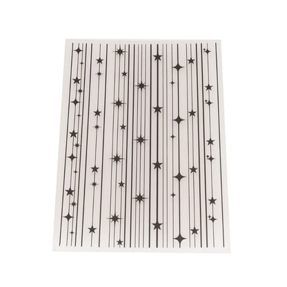 3D Star Lines Plastic Embossing Folder