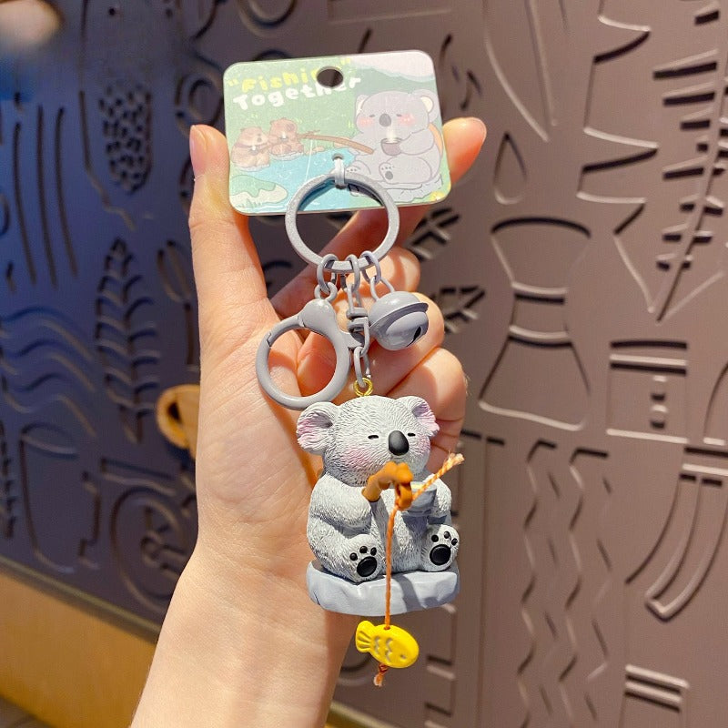 Cute Pet Fishing Keychain