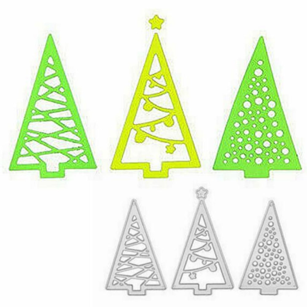 Three Christmas Trees Metal Cutting Dies