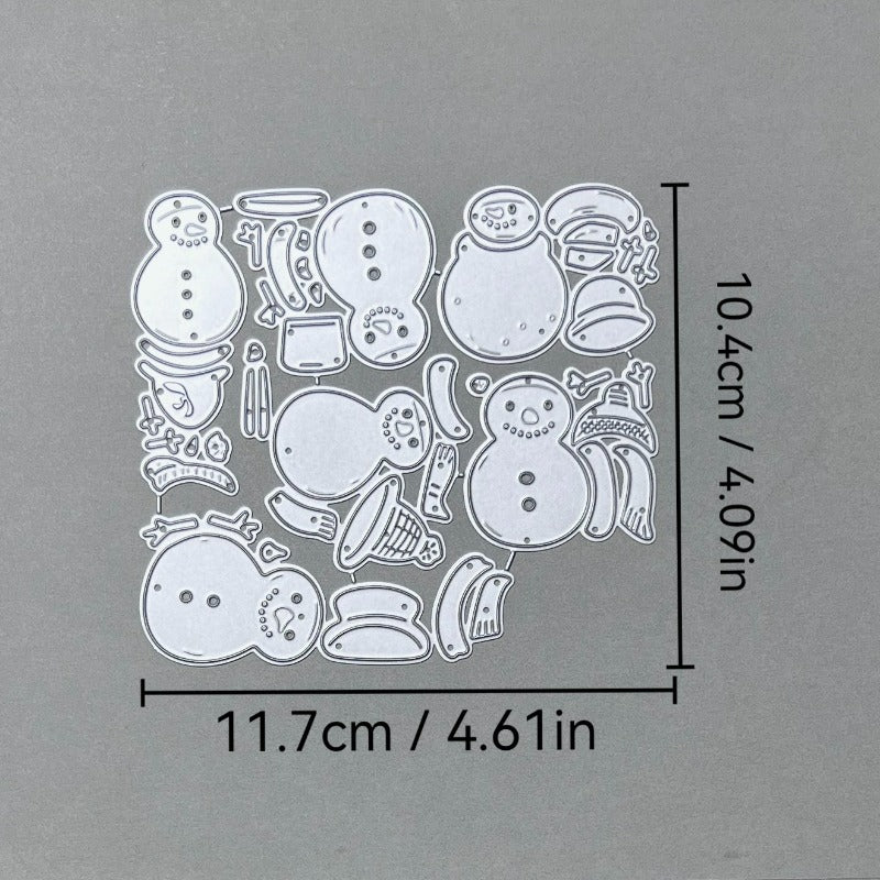 Cute Snowmen Metal Cutting Dies