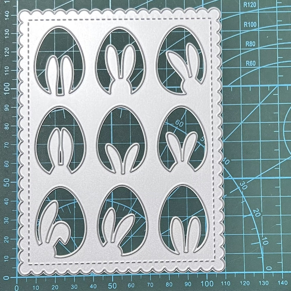 Easter Bunny Ear Eggs Background Board Cutting Dies