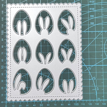Easter Bunny Ear Eggs Background Board Cutting Dies