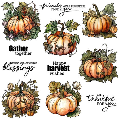 Autumn Harvest Of Pumpkins Dies & Stamps Set