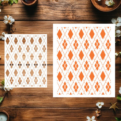Diamond Pattern DIY Painting Hollow Stencil