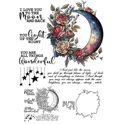 Roses On The Moon Dies & Stamps Set