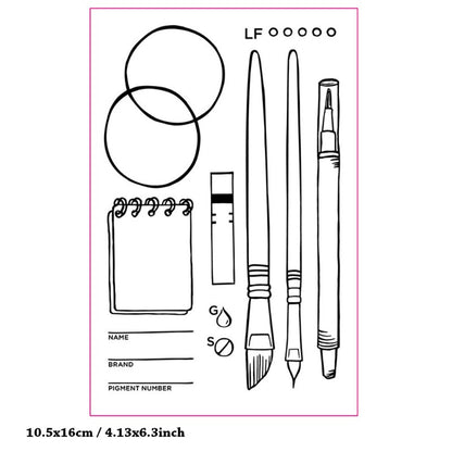Pen Calendar Diary Clear Stamps