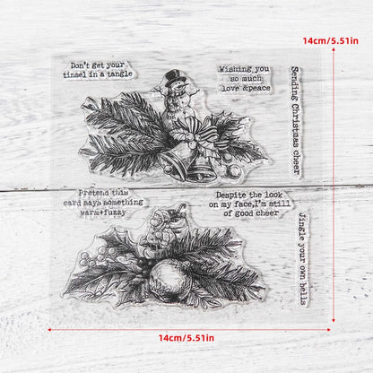Santa Claus Snowman Pine Leaves Dies & Stamps Set