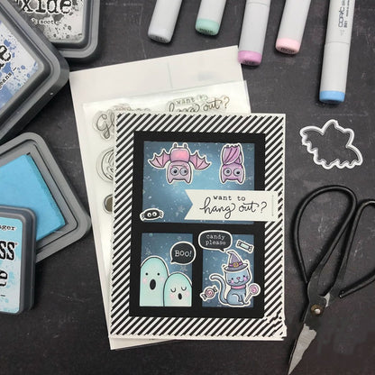 Halloween Ghost Dies & Stamps Set