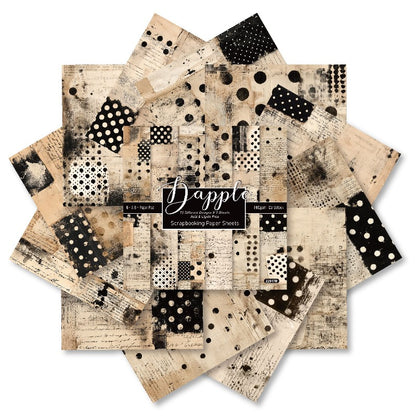 24PCS 6" Dapple Scrapbook Paper & Cardstock
