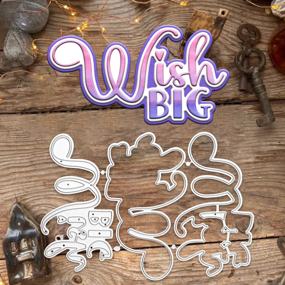 "Big Wish" Words Metal Cutting Dies