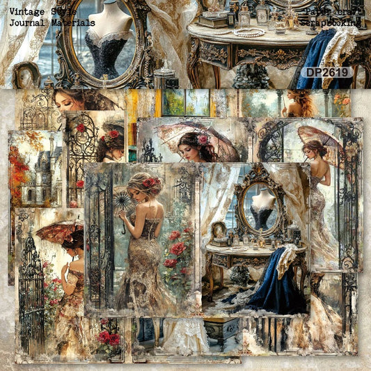 A5 Retro Beauty Journal Scrapbook Paper