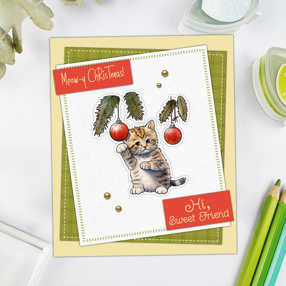 Christmas Kitten Clear Stamps