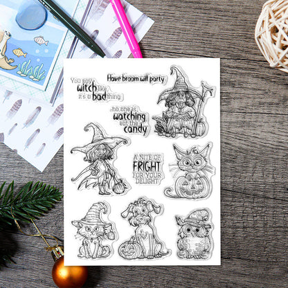 Halloween Elements Dies & Stamps Set