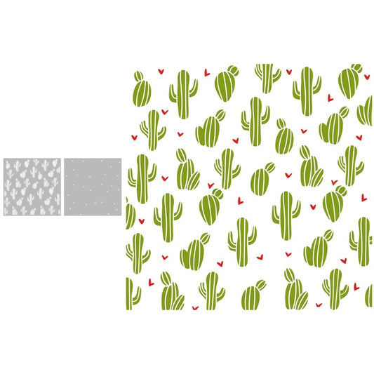 Cactus Background DIY Painting Hollow Stencil