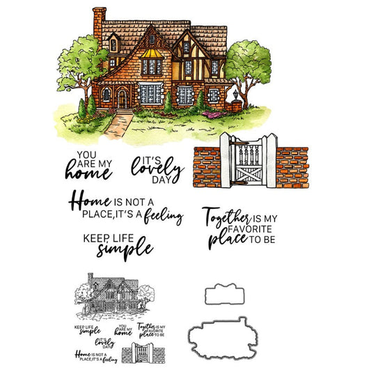 The Country Cottage Dies & Stamps Set