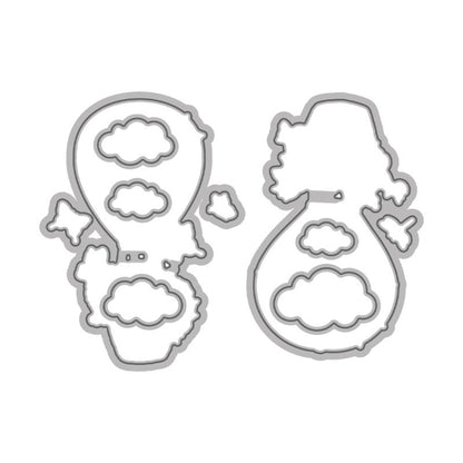 Beautiful Hot Air Balloons and Flowers Dies & Stamps Set