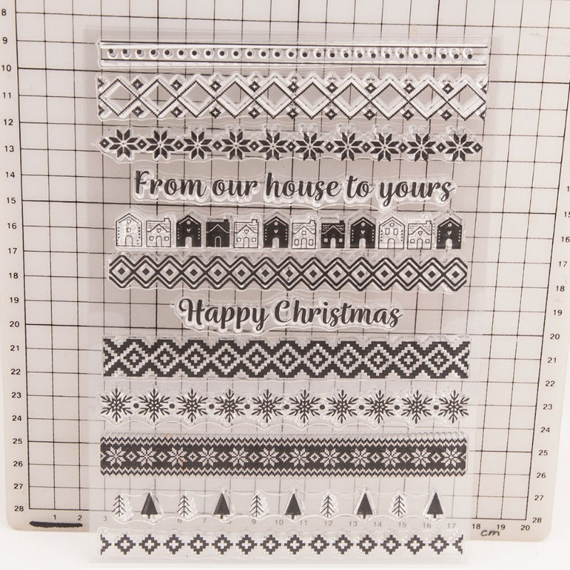 Christmas Long Waist Line Clear Stamps