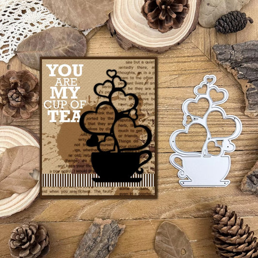 Valentine's Day Tea and Coffee Cup Cutting Dies