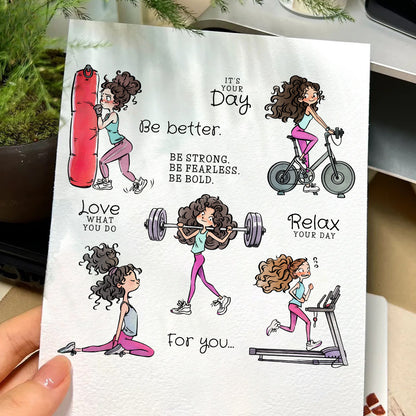 Fitness Girl Dies & Stamps Set