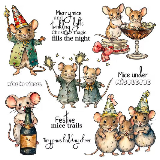 Christmas Mouse Clear Stamps
