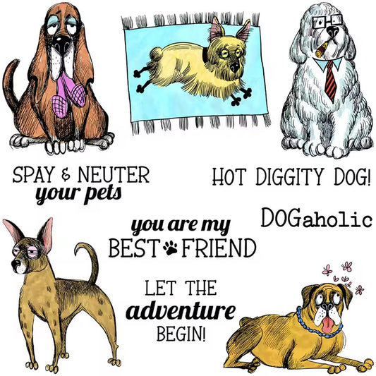 Cute Puppy Dies & Stamps Set