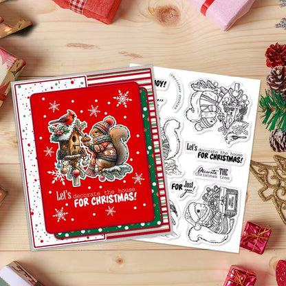 Christmas Squirrel Clear Stamps