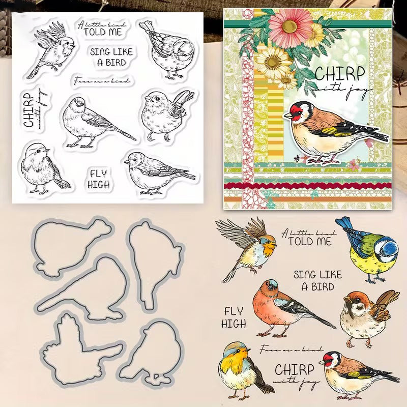 Cute Birds Dies & Stamps Set