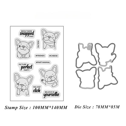 Cute Puppies Dies & Stamps Set