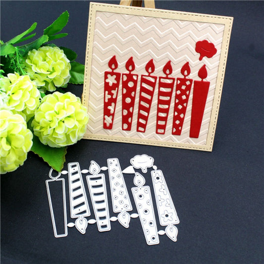 6Pcs Candles Metal Cutting Dies