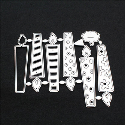 6Pcs Candles Metal Cutting Dies