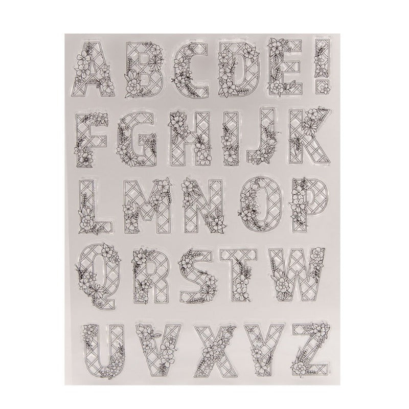 Squiggle Letters Clear Stamps