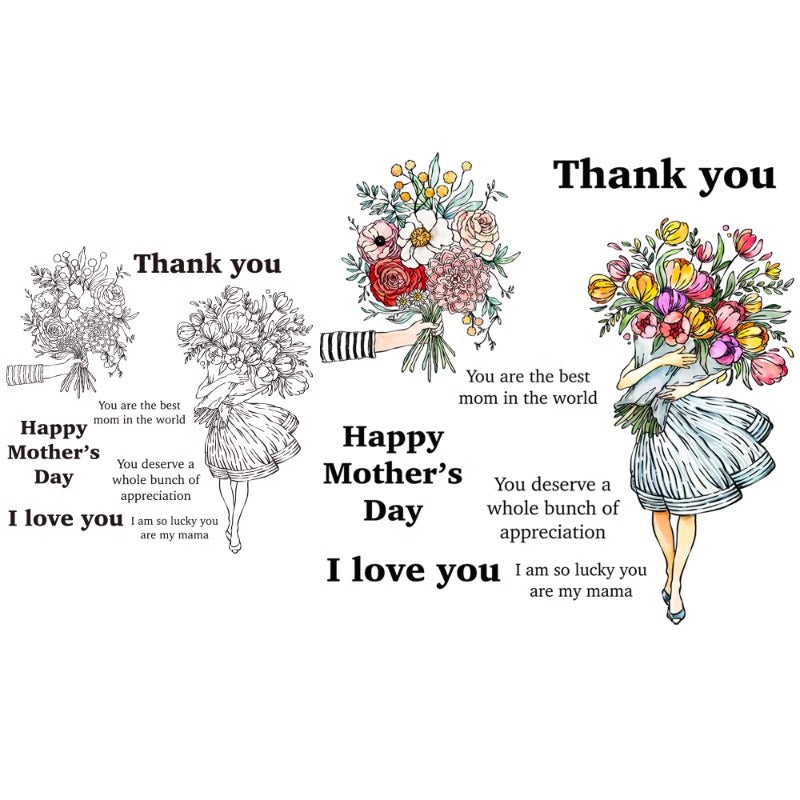 Happy Mother's Day Bouquet Dies & Stamps Set