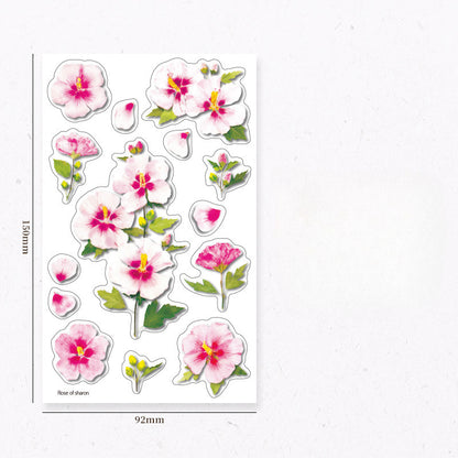 Creative Flower Transparent PVC Stickers