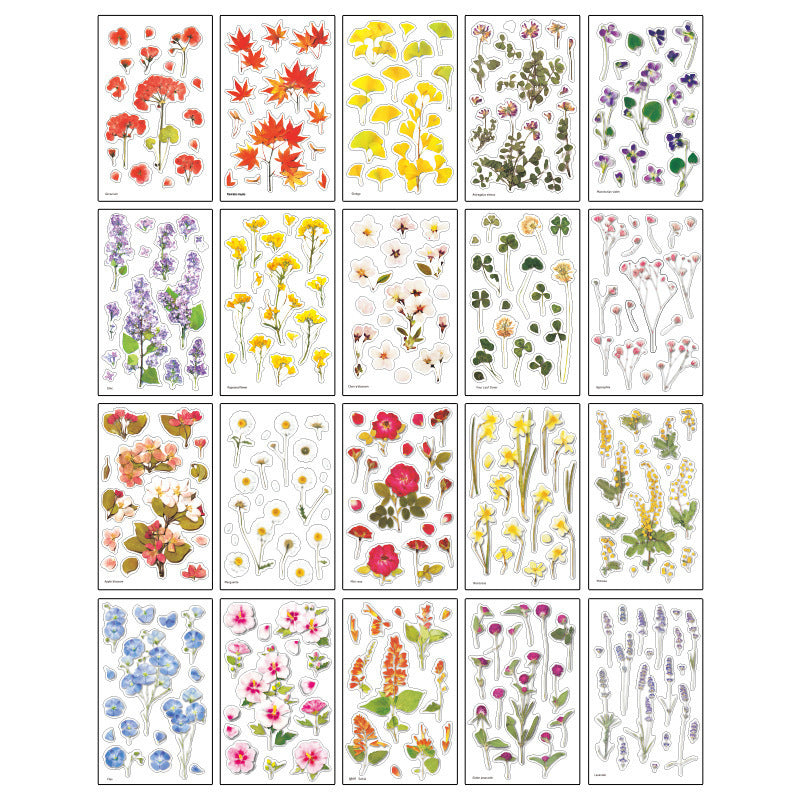 Creative Flower Transparent PVC Stickers