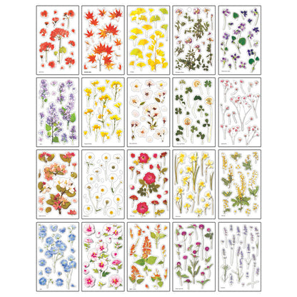 Creative Flower Transparent PVC Stickers