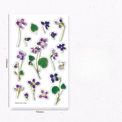 Creative Flower Transparent PVC Stickers