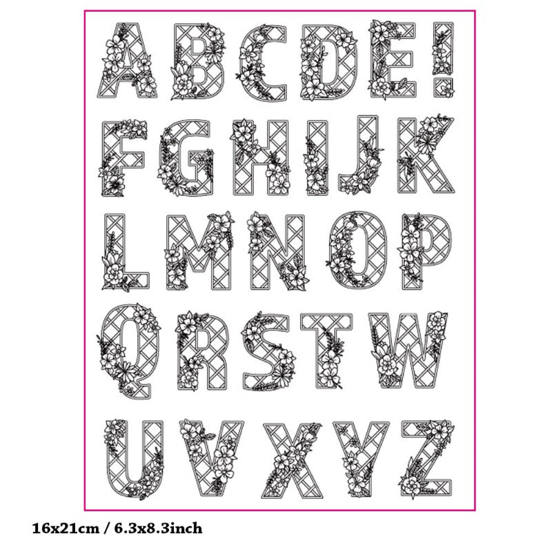 Squiggle Letters Clear Stamps