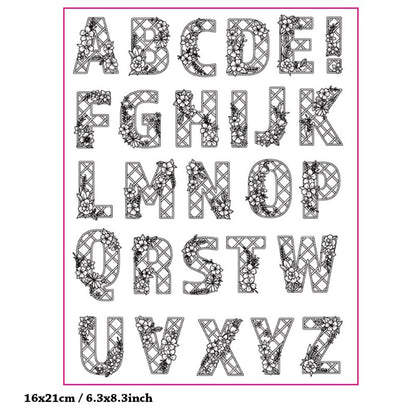 Squiggle Letters Clear Stamps