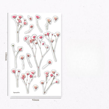 Creative Flower Transparent PVC Stickers