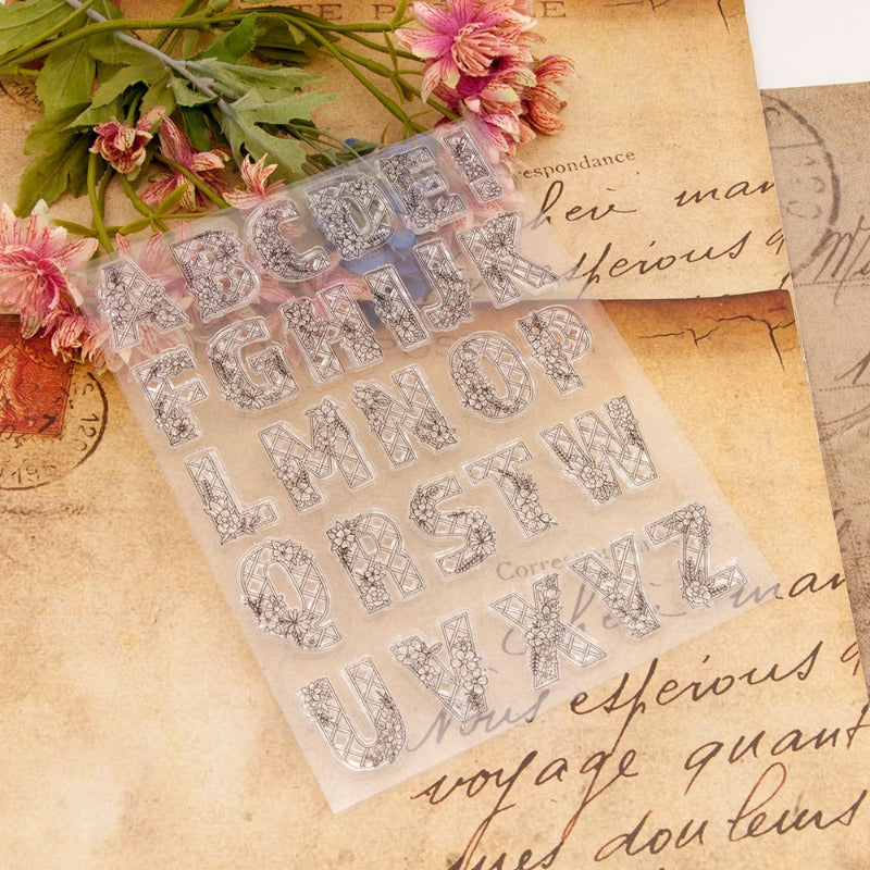 Squiggle Letters Clear Stamps